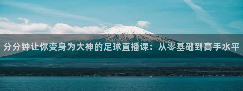 分分钟让你变身为大神的足球直播课：从零基础到高手水平